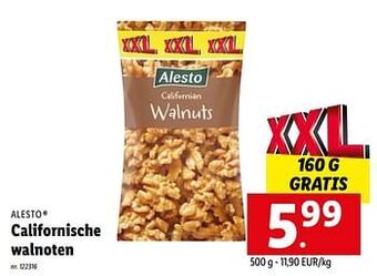 Lidl Californische walnoten aanbieding