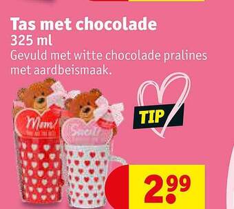 Kruidvat Tas Met Chocolade aanbieding
