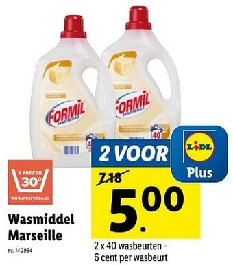 Lidl Wasmiddel marseille aanbieding