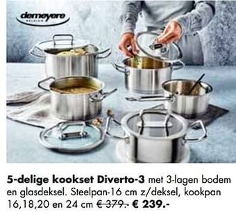 Multi bazar 5-delige kookset diverto-3 aanbieding