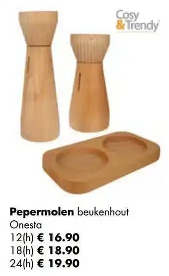 Multi bazar Pepermolen beukenhout onesta aanbieding