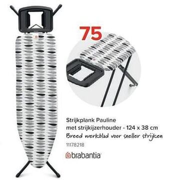 Euroshop Strijkplank pauline met strijkijzerhouder aanbieding