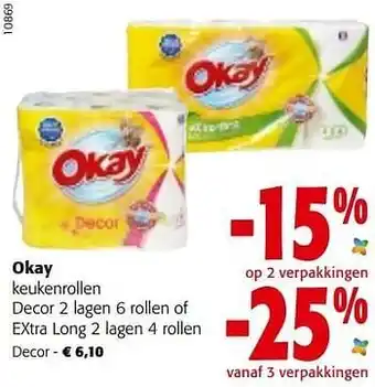 Colruyt Okay keukenrollen decor aanbieding