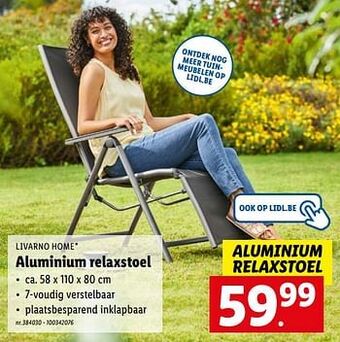 Aluminium relaxstoel
