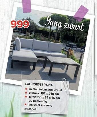 Euroshop Loungeset yuna aanbieding