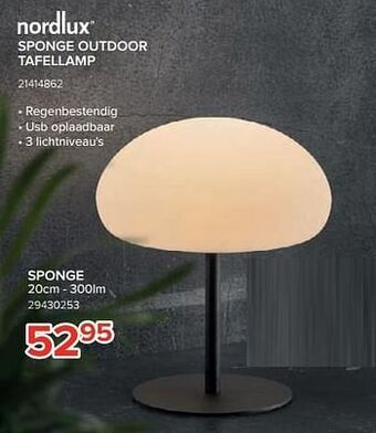 Euroshop Nordlux sponge outdoor tafellamp aanbieding