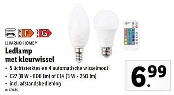 Lidl Ledlamp met kleurwissel aanbieding