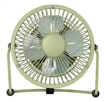 HEMA HEMA Tafelventilator USB Retro Ø 10 Cm Groen aanbieding