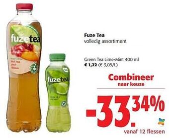 Colruyt Fuze tea green tea lime-mint aanbieding