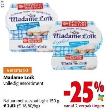 Colruyt Madame loïk natuur met zeezout light aanbieding