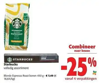 Colruyt Starbucks blonde espresso roast bonen aanbieding