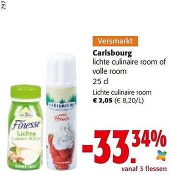 Colruyt Carlsbourg lichte culinaire room aanbieding