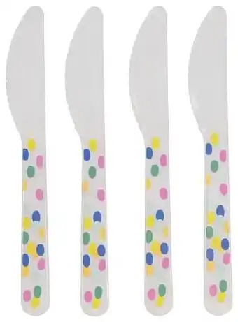 HEMA HEMA Plastic Messen Herbruikbaar - Confetti - 4 Stuks aanbieding