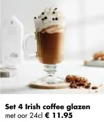 Multi bazar Set 4 irish coffee glazen aanbieding
