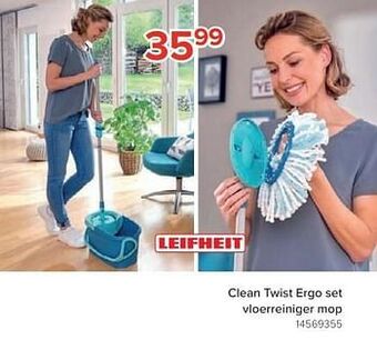 Clean twist ergo set vloerreiniger mop