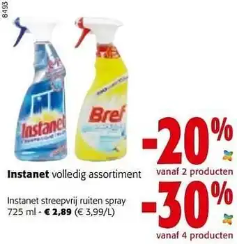 Colruyt Instanet streepvrij ruiten spray aanbieding