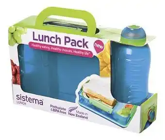 Dreamland Sistema brooddoos en drinkfles 330 ml Lunch Pack blauw aanbieding