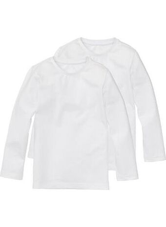 HEMA 2-pak Jongens T-shirt - Biologisch Katoen Wit (wit)