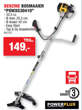 Hubo Benzine Bosmaaier POWXG30410 aanbieding