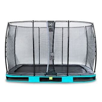 Brico Exit in-ground trampoline Elegant met veiligheidsnet Economy 244x427cm blauw aanbieding