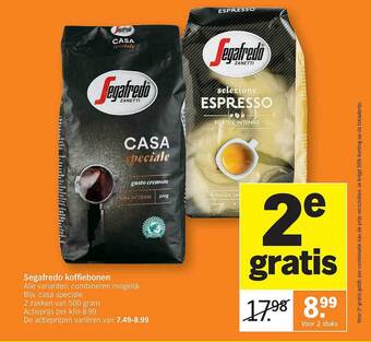 Albert Heijn Segafredo Koffiebonen aanbieding