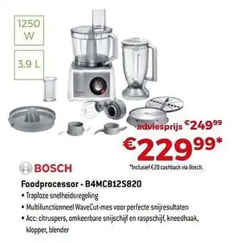 Exellent Bosch foodprocessor - b4mc812s820 aanbieding