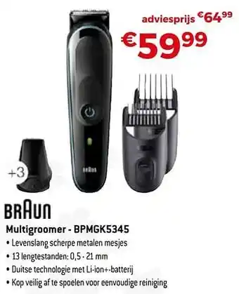 Exellent Braun multigroomer - bpmgk5345 aanbieding