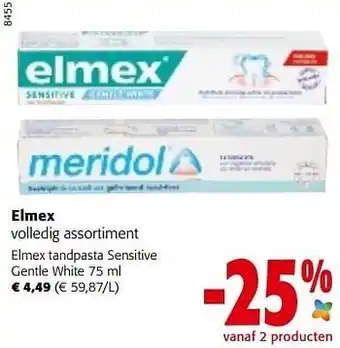 Colruyt Elmex tandpasta sensitive gentle white aanbieding