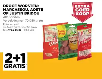 Jumbo Droge Worsten: Marcassou, Aoste of Justin Bridou aanbieding