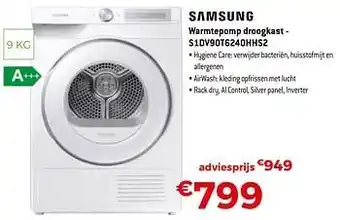 Exellent Samsung warmtepomp droogkast - s1dv90t6240hhs2 aanbieding