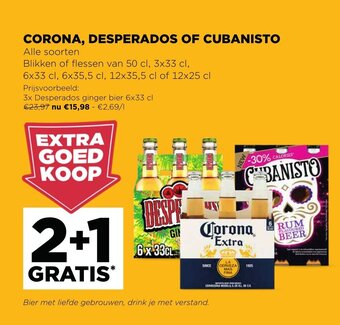 Jumbo Corona, Desperados of Cubanisto aanbieding