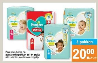Albert Heijn Pampers luiers en pants enkelpakken aanbieding