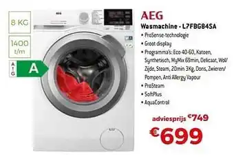 Exellent Aeg wasmachine - l7fbg84sa aanbieding