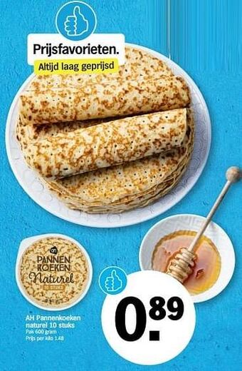 Albert Heijn Ah pannenkoeken naturel aanbieding