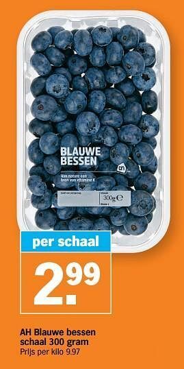 Albert Heijn Ah blauwe bessen aanbieding