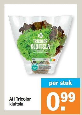 Albert Heijn Ah tricolor kluitsla aanbieding