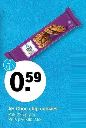 Albert Heijn Ah choc chip cookies aanbieding