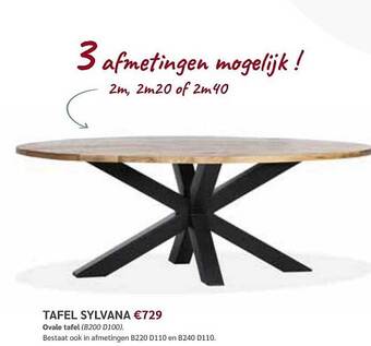 Crack Tafel Sylvana aanbieding