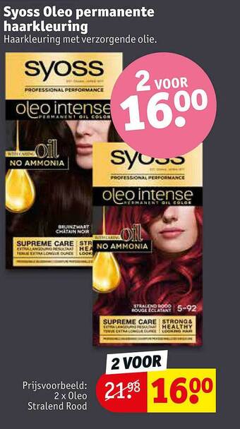 Kruidvat Syoss Oleo Permanente Haarkleuring aanbieding