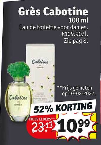 Kruidvat Grès Cabotine Eau De Toilette Voor Dames aanbieding
