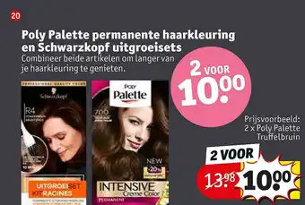 Kruidvat Prijsvoorbeeld: 2 X Poly Palette Truffelbruin aanbieding