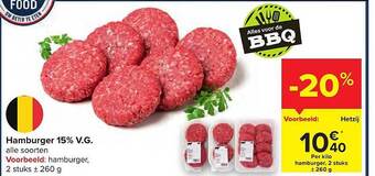 Carrefour Hamburger aanbieding