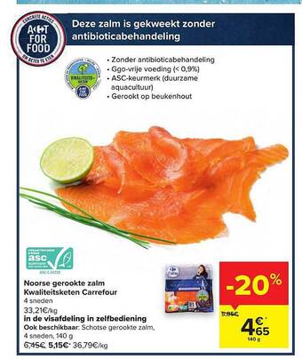 Carrefour Noorse Gerookte Zalm aanbieding