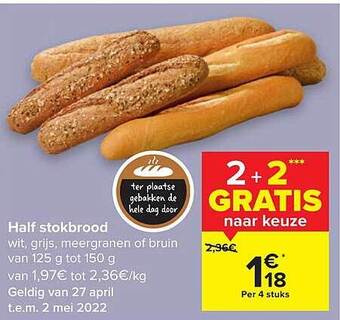 Carrefour Half Stokbrood aanbieding