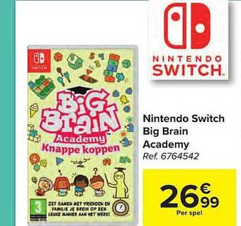 Carrefour Nintendo Switch Big Brain Academy aanbieding