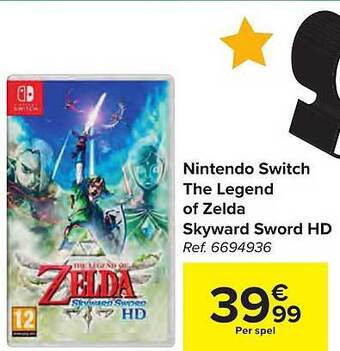 Carrefour Nintendo Switch The Legend Of Zelda Skyward Sword Hd aanbieding
