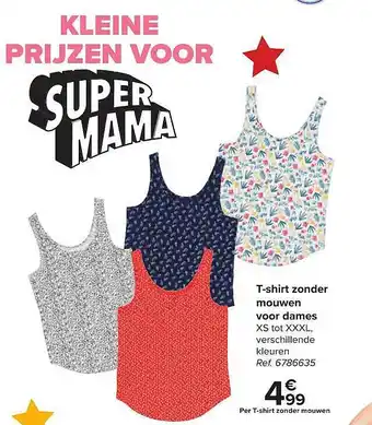 Carrefour Tshirt Zonder Mouwen Voor Dames aanbieding