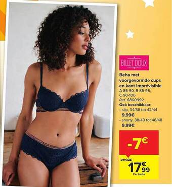 Carrefour Beha Met Voorgevormde Cups En Kant Imprévisible aanbieding