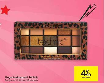 Carrefour Oogschaduwpalet Technic aanbieding