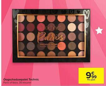 Carrefour Oogschaduwpalet Technic aanbieding